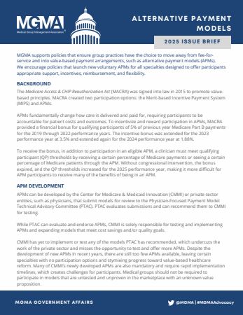 MGMA 2025 APMs Position Paper